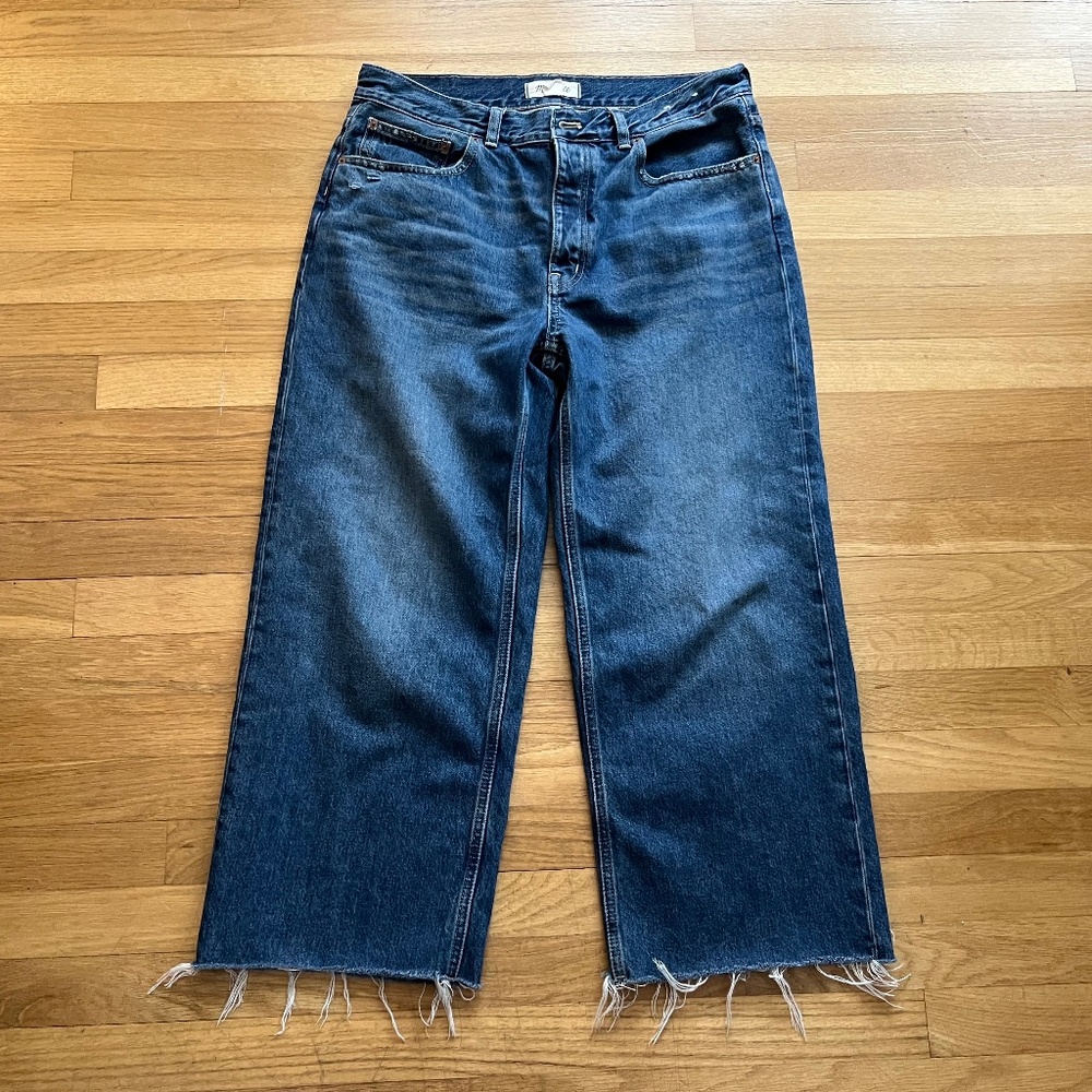 Madewell Low Slung Baggy Crop Jeans Croswell Wash Size 29